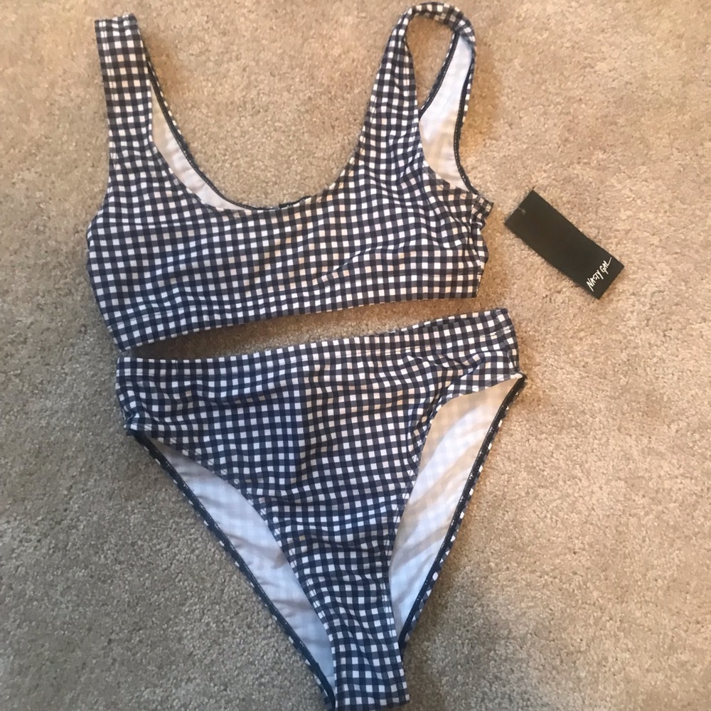 checkered bikini